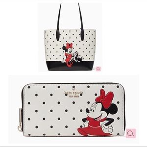 Disney Kate spade New York Minnie Mouse tote bag & large continental wal…
